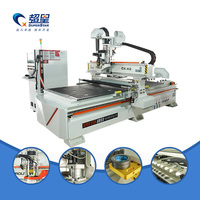 Machine de fraisage CNC ATC économique avec broche de refroidissement par air de 9 kW pour le travail du bois et la découpe