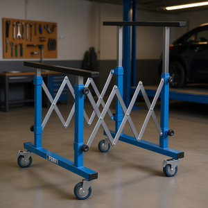 Soporte Telescópico Universal Fervi, Soporte de Taller con Altura Ajustable y Ruedas para Mantenimiento de Automóviles - Product Image 3