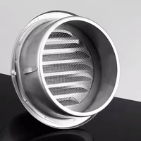 Vente en gros bouchon d'évent mural en acier inoxydable étanche bouchon de couvercle de tuyau d'air rond d'échappement pour système de ventilation
