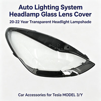 Couverture de lentille en verre pour phare LED 25W, abat-jour transparent pour Tesla Model 3/Y, système d'éclairage automobile