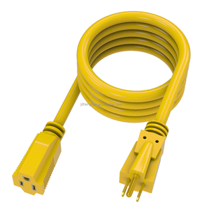 <span class=keywords><strong>Rallonge</strong></span> électrique jaune de haute qualité, 12/3 AWG, <span class=keywords><strong>rallonge</strong></span> extérieure, 3 broches, résistante aux intempéries, idéale pour une utilisation en extérieur, 125V 15A 1875W - Product Image 1