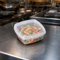 Conteneur alimentaire en PP en vrac avec couvercle 500 ml, boîte repas préparée, compatible congélateur et micro-ondes, moulé par injection, jetable