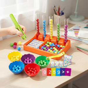 Giocattoli per Contare e Ordinare i Colori per Bambini, Giochi <span class=keywords><strong>Montessori</strong></span> per Attività di Apprendimento Prescolare e dell'Infanzia, Matematica STEM - Product Image 5