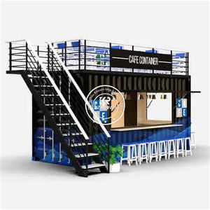 2025 Custom logo Kitchen Container Bar Food Tea Coffee Container Shop with Fence and Stairs for <b>Sale</b> - Product Image 1