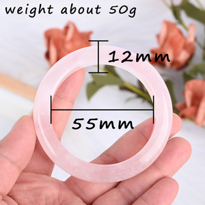 Wholesale Natural Healing <b>Stone</b> Bangle Hand Made Rose Quartz Charm Bangle <b>Bracelet</b> for Women Jewelry - Product Image 3