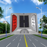 LED Solar Aluminium IP68 Reflektierender Katzenaugen-Pflastermarker Straßenmarkierung mit Blinklicht 6 LEDs