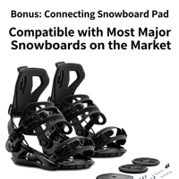 Fixation de ski Quick Wear Holder SP avec sangle et crochet, pour toutes les zones : Flat, Flower, Carving, Park, haute dureté, durable, portable