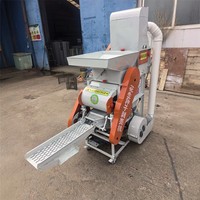 Décortiqueuse d'arachides entièrement automatique 300 KG/H, petite machine agricole pour le décorticage et le battage des noix sèches, pour le traitement des céréales