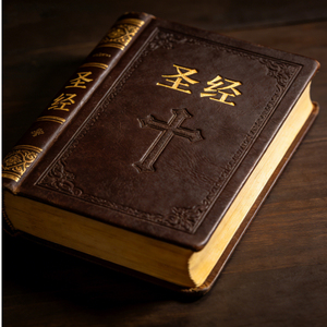 可定制的新约圣经，软皮封面精装书，采用艺术纸和胶印印刷 - Product Image 1