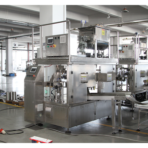 Machine de remplissage et d'emballage automatique rotative pour liquides, confitures, <span class=keywords><strong>sauces</strong></span> et pâtes en sachets préformés Doypack, très demandée et vendue en grande quantité par LINPACK. - Product Image 2