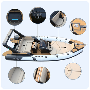 Gommone <span class=keywords><strong>da</strong></span> Pesca 700 con Carena Rigida a V Profonda in Doppia Fibra di Vetro di Lusso per 12 Persone in Offerta, Novità per Acque Oceaniche, Garanzia 3-5 Anni - Product Image 6