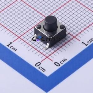 TS-1002S-AR06026 Tactile Switch SMD-4P,6x6mm Switch Single Pole Single Throw Round Button 2.6N Vertical Mount - Product Image 1