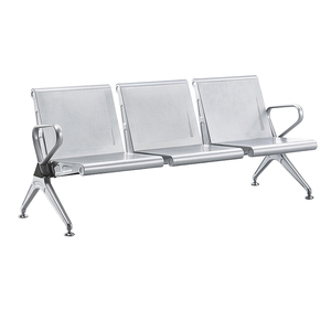 Chaise d'attente en acier métallique à 2 ou 3 places, très vendue à Foshan, noire, pour aéroport, hôpital, bureau, clinique, <span class=keywords><strong>banque</strong></span>, réception ferroviaire - Product Image 1