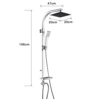 Celldeal — ensemble de douche en alliage d'aluminium, nouveau, avec plat à savon, douche à main, robinets thermostatiques, mitigeur douche