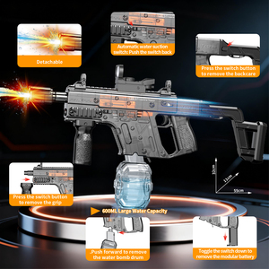 Новый дизайн игрушечного пистолета с прикладом, выбросом пламени, автоматическим всасыванием воды, электрический, для мальчиков, для пляжа, бассейна, вечеринок - Product Image 5