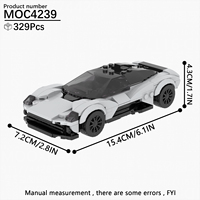 Voitures de ville MOC, collection de voitures RC, modèle de voiture en plastique, ensembles de blocs de construction, cadeau pour enfants, jouets MOC4239