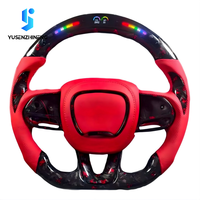 Volant sport en cuir et fibre de carbone forgé sur mesure avec LED pour Dodge Charger Scat Pack Rt Challenger Durango Hellcat SRT8