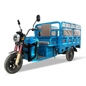 Tricycle électrique pour adultes à 3 roues, double usage, robuste, transport de passagers et de marchandises, scooter électrique avec siège pliable - Product Image 1