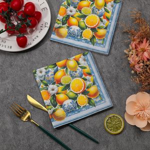 Cross-border printed napkins, colorful printing, cute Western restaurant decorations, square napkins, party disposable <b>paper</b> - Product Image 2