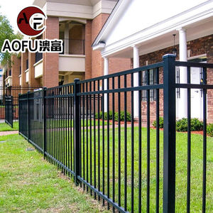 Paneles de valla de hierro forjado antiguos europeos clásicos de seguridad galvanizados de alta resistencia usados de tamaño personalizado de suministro barato a la venta - Product Image 1