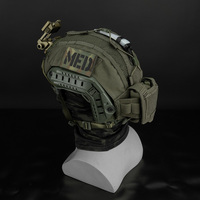 IDOGEAR 500D Nylon Tactique Camouflage Casque Couverture NVG Batterie Poche Arrière et Batterie Poche Auto-Défense Alimentation Extérieure