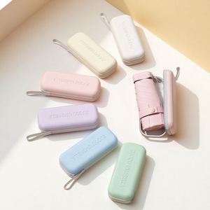 Parapluies de Voyage de Poche en Gros, Haute Qualité, Pliables en 5 sections, Protection UV, Mini Capsule Extérieure Personnalisée Contre la Pluie et le Soleil pour Filles - Product Image 1