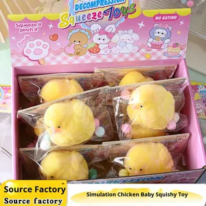 JY Creative Jouet à presser réaliste en forme de poulet en argile, petit poulet mignon en TPR souple, jouet floqué en forme de poulet, pour enfants de 5 à 7 ans, unisexe - Product Image 1