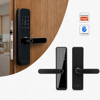Serrure de porte intelligente avec écran tactile numérique, clavier à code, contrôle par application Tuya Ttlock, empreinte digitale