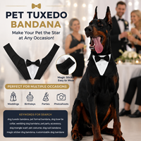 Bandana de mariage pour animaux de compagnie au design original, collier nœud papillon réglable pour chien, accessoire de mode pour la fête pour chat