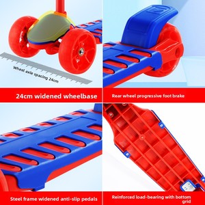 Monopattino per Bambini da 1-3 Anni, Vendita all'Ingrosso, Pedana Singola, in Ferro e PVC, a 3 Ruote, Resistente alle Cadute - Product Image 2