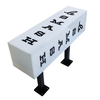 YIJIAO En gros, enseigne rectangulaire personnalisée en acrylique pleine face, boîte à lumière LED double face pour la publicité en magasin de détail