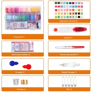 Kit de Hilos <span class=keywords><strong>para</strong></span> <span class=keywords><strong>Bordar</strong></span> de 50 Colores con Herramientas, Juego de Hilos <span class=keywords><strong>para</strong></span> Reparaciones de Costura Doméstica y <span class=keywords><strong>Punto</strong></span> de <span class=keywords><strong>Cruz</strong></span> en Caja de Plástico - Product Image 5