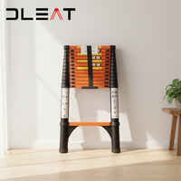 Échelle rétractable en acier au carbone renforcé, construction extra résistante, échelle extensible multi-usages pour travaux de toiture