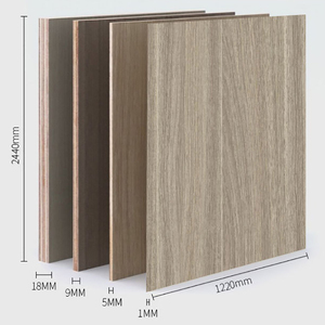 Tablero de melamina Hpl con revestimiento de <span class=keywords><strong>madera</strong></span> contrachapada Mdo de decoración de doble cara para gabinete - Product Image 5