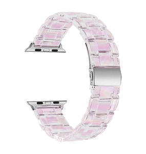Bracelet de montre transparent coloré pour Apple Watch 45 mm 38 mm SE 44 mm Samsung Huawei 20 mm 22 mm Bracelet de montre universel - Product Image 1