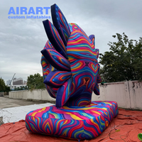 Ballon gonflable coloré de déesse de 5 m de haut pour la décoration de festival de musique, pour le parc, la cour, la pelouse