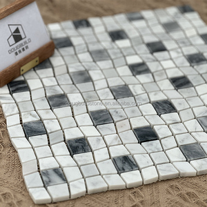 Dapur batu Dougbuild dan dinding Backsplash permukaan gelombang riak air marmer mosaik harga mosaik Per Meter persegi - Product Image 3