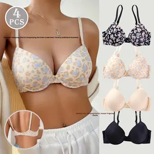 Soutien-gorge push-up sexy imprimé léopard à fleurs européennes et américaines pour <span class=keywords><strong>Amazon</strong></span> Xiyin Meilleure vente Contrôle ferme <span class=keywords><strong>Sous</strong></span>-vêtements pour femmes - Product Image 2