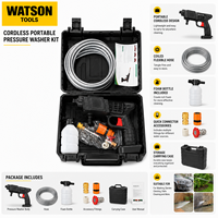 Kit de nettoyeur haute pression portable sans fil à batterie lithium, pour voiture, avec tuyau, bouteille de mousse et mallette de transport – Fourniture directe usine