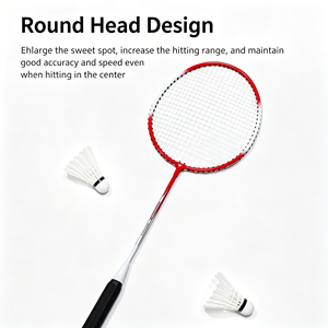 Raqueta de Bádminton Híbrida de Titanio y Carbono 4U 82g, Extra Rígida, Cabeza Isométrica, Empuñadura Acolchada, Profesional para Torneos - Product Image 6