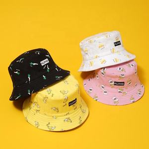 Goede Kwaliteit Op Maat Van Uw Patroon Overal Print Emmer Hoeden Comfortabele Katoenen Zonnehoeden - Product Image 2