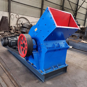 Concasseur à marteaux pour l'exploitation minière, la construction et le recyclage du verre, capacité maximale 15t/h, couleur bleue, moteur AC, faible coût d'entretien - Product Image 2