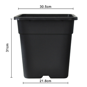 Vasi in Plastica Nera Quadrati da 1-10 Galloni all'Ingrosso per Giardino, Vivaio e <span class=keywords><strong>Piante</strong></span> Bonsai - Product Image 1