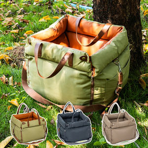 Asiento Elevador de Lujo de Piel Sintética para Perro con Hebillas de Seguridad OEM Personalizable para Coche para Gatos y Perros con LOGO Personalizado - Product Image 5