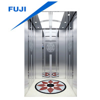 FUJI moderno Home Office ascensore AC Drive passeggeri MRL ascensore per alberghi ville residenziali 630KG 1200kg capacità contemporanea