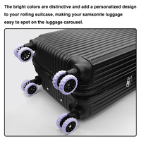 Couvertures universelles de passage de roue en silicone pour le protecteur de roues de bagage 8-Spinner Fit S/L Taille Lot de 8