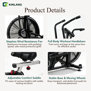 High Quality High Air Resistance Exercise Bike, Indoor Aerobic Fitness Equipment for Home & Gym Use AB-6 Sturdy Metal Frame Prov - Product Image 4