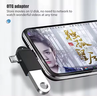 Adaptateur OTG 2-en-1 USB 3.0 femelle vers Micro USB mâle et Type-C mâle Connecteurs sortie DC pour tablette et téléphone mobile