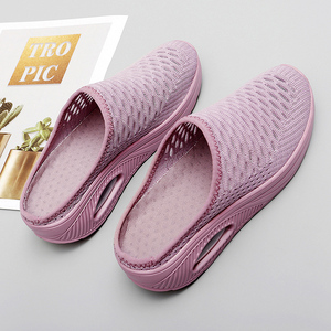 Zuecos Mules, Zapatos de Jardín para Mujer, Tela Elástica, Malla Transpirable, Sandalias con Orificios de Ventilación, Pantuflas de Playa, Mocasines Planos - Product Image 6