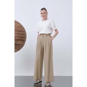 Pantalones Básicos Plisados de Visón para Mujer, Marca Soul, para Oficina y Uso Casual, Diseño Ligero y Cómodo con Detalles Elegantes - Product Image 1